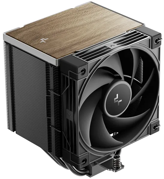 Кулер для процессора DEEPCOOL AK500 G2 LGA1851/1700/1200/115X/AM5/AM4 (9шт/кор, TDP 240W, PWM, Fan 120mm, 5 тепл. трубок, Copper Base, Wood-grain top cover, черный) RET (R-AK500G2-BKNNMN-GJD)