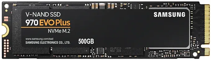 Твердотельный накопитель SSD M.2 (PCI-E NVMe) 500Gb Samsung 970 EVO plus (R3500/W3200MB/s) (MZ-V7S500BW) 1year
