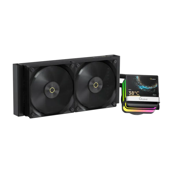 Ocypus Sigma L24 PRO BK, 240mm, LCD Pump, 2x120mm FDB fans, LGA115X/1200/1700/18XX, AM4/AM5