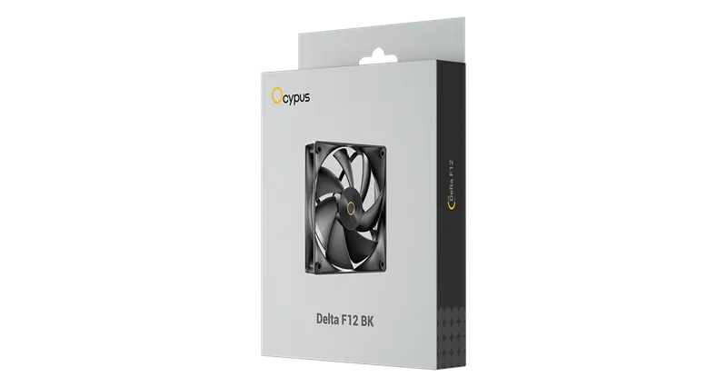 Ocypus Delta F12 BK, 120x120x25mm, 4-PIN PWM, 500-2000 RPM, 29 DBA MAX, HYDRO BEARING