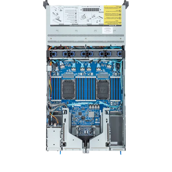 Gigabyte Server Platform R283-S94 / 2U / 2xIntel (Gen 4/5) / 2xHS / 32xDIMM / 12xLFF SAS/SATA + 2xSFF SAS/SATA / 2xGbE / 2xOCP 3.0 / 4xFHHL / 2x1300W / Rails