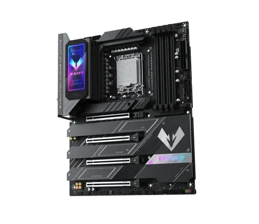 Материнская плата MAXSUN MS-iCraft Z890 PACIFIC, LGA1851, Z890, 4*DDR5, 4*SATA3, 4*M.2, USB 3.2, USB 2.0, Type-C, 4*PCIEx16, HDMI+DP, ATX