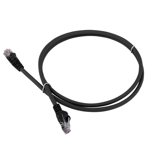 Патч-корд Lanmaster LAN-PC45/U5E-5.0-BK UTP RJ-45 вил.-вилка RJ-45 кат.5E 5м черный LSZH (уп.:1шт)