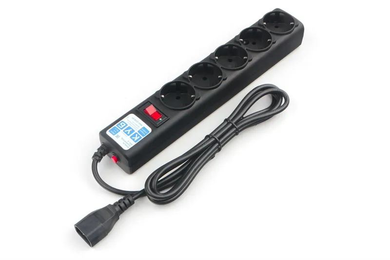 Power Cube Ф-удлинитель, PC 1,9м, 5р, черн.граф. 10А, UPS(C14), SPG5-В2