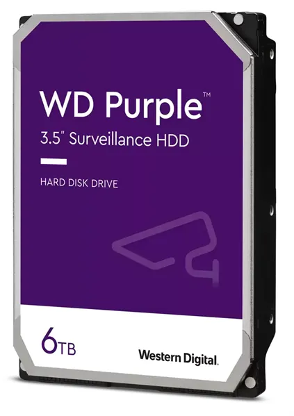 Жесткий диск WD SATA-III 6TB WD64PURZ Surveillance Purple (5400rpm) 256Mb 3.5"
