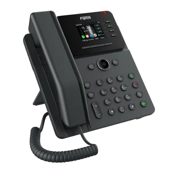 Fanvil Enterprise Phone 6-Party Local Conference HD voice 4 SIP lines 4 Line key 2.4 Inch color screen Opus+IPV6 12 DSS Key Built-in WIFI PSU