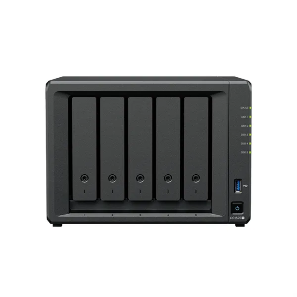 Synology QC 2,2GhzCPU/8Gb(32)/RAID0,1,10,5,6/ 5HP HDD SATA(3.5', 2.5')upto 15 HDD (2xDX525)/2xM.2/2xUSB3.2/2x2.5GbE/iSCSI/(1xExp.)/1xPS/1YW repl DS1522+