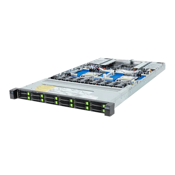 Gigabyte Server Platform R183-Z94 Rev.3x / 1U / 2xAMD (9004/9005) / 2xHS / 24xDIMM / 12xSFF NVME/SAS/SATA + 3xM.2 PCIe Gen3 / 2xGbE / 2xOCP 3.0 / 2xFHHL / 2x1600W / Rails