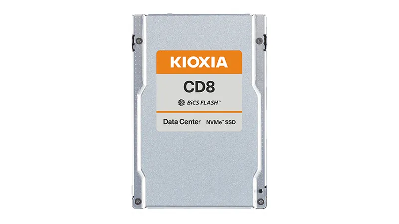 KIOXIA Enterprise SSD 2,5"(SFF/U.2), CD8-V, 1600GB (1.6TB), NVMe 1.4/PCIe 4.0 1x4, R7200/W3500MB/s, IOPS(R4K) 1250K/310K, MTTF 2,5M, 3DWPD/5Y (Mixed Use), 3D-TLC, 15mm