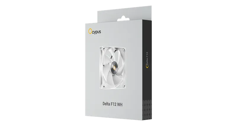 Ocypus Delta F12 WH, 120x120x25mm, 4-PIN PWM, 500-2000 RPM, 29 DBA MAX, HYDRO BEARING