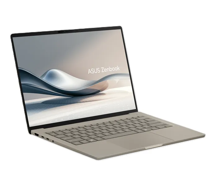 ASUS Zenbook A14 UX3407QA-QD197W Snapdragon X  X1 26 100  Qualcomm/LPDDR5X 16GB 512GB PCIE G4 SSD/ Adreno GPU/ 14" OLED WUXGA ,400NITS(HDR), WIN11 HOME 0.74 kg Zabriskie Beige