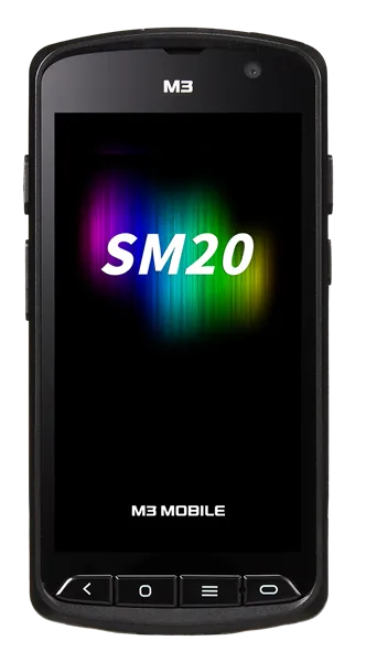 M3 Mobile SM20 Android 11.0 GMS, 4G, HD(5.0"), 802.11 a/b/g/n/ac/ax, SE5500, 16.0M, BT 5.1, Frozen Ext Bat 6,150mAh. Req CRS&PWSP
