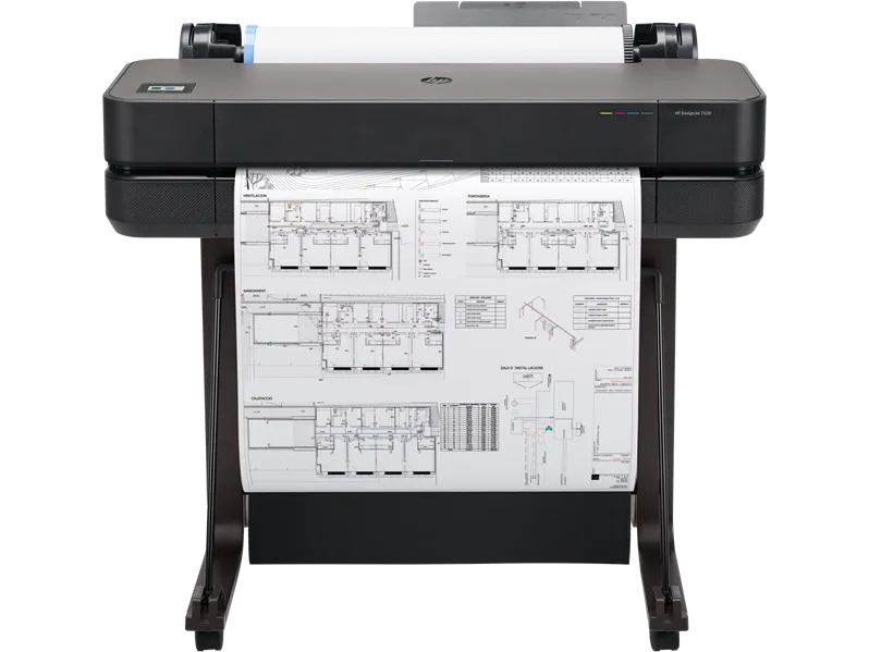 HP DesignJet T630 Printer (24",4color,2400x1200dpi,1Gb,30spp(A1),USB/GigEth/Wi-Fi,stand,mediabin,rollfeed,sheetfeed,tray50(A3/A4), autocutter,GL/2,RTL,repl. 5HB09A, 5ZY59A)