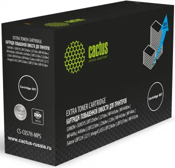 Картридж лазерный Cactus CS-C057H-MPS Cartridge 057 черный (15000стр.) для Canon i-SENSYS LBP226dw/227dw/MF445dw/MF448dw/MF449x/449dw/LBP223dw/226dw/228x/MF443dw/MF446x/Satera LBP224/221/imageCLASS LBP236dw/LBP237dw/MF