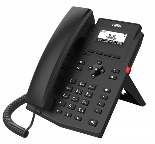 Телефон Fanvil X301P 2xEthernet 10/100, LCD 128x48, дисплей 2,3, 6 Parties conference, HD voice,2 SIP Line, Opus+IPV6, PSU, POE