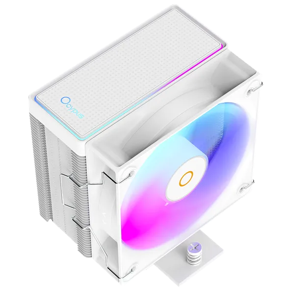 Ocypus Gamma A40 WH ARGB Digital, 100mm ARGB FAN, Top Display Panel, 4 HEAT PIPES, 4-PIN PWM, 600-2400 RPM, 29.5DBA, HYDRO BEARING, LGA115X/1200/1700/18XX, AM4/AM5