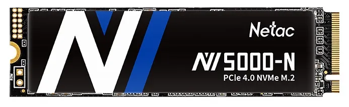 SSD накопитель Netac SSD NV5000-N 1TB PCIe 4 x4 M.2 2280 NVMe 3D NAND, R/W up to 4800/4600MB/s, IOPS(R4K) 400K/530K, TBW 640TB, without heat sink, 5y wty