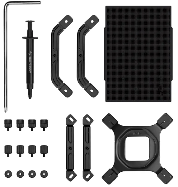 Кулер для процессора DEEPCOOL AK500 G2 LGA1851/1700/1200/115X/AM5/AM4 (9шт/кор, TDP 240W, PWM, Fan 120mm, 5 тепл. трубок, Copper Base, Wood-grain top cover, черный) RET (R-AK500G2-BKNNMN-GJD)