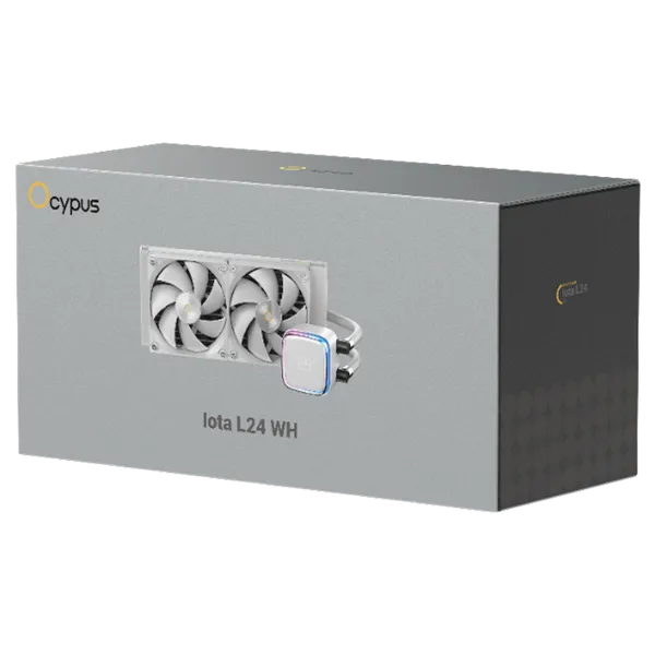 Ocypus Iota L24 WH, 240mm, Display Pump, 2x120mm FDB fans, LGA115X/1200/1700/18XX, AM4/AM5
