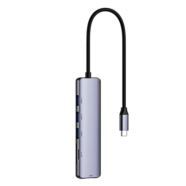 Netac Hub WF14, Type-C to USB3.0*3+HDMI+mSD/SD 2.0 (repl. NT08WF14-30GR)