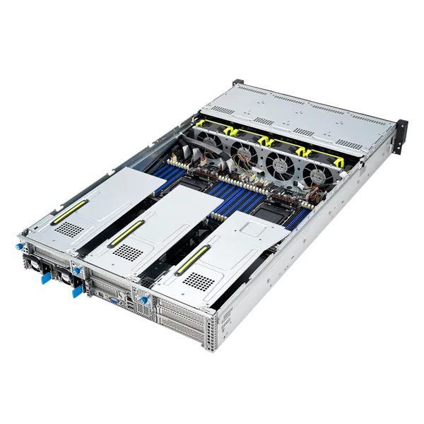 Сервер ASUS RS720-E11-RS12U, 2U, 2 x LGA4677, 32 DIMM DDR5, 12 x 3.5”/2.5" (8 x NVMe/SAS*/SATA + 4 NVMe/SATA hs), 2x M.2 slot 2280, 2x10Gbe RJ45, 8 slots PCIe 5.0, 1x OCP 3.0, 2x1600W