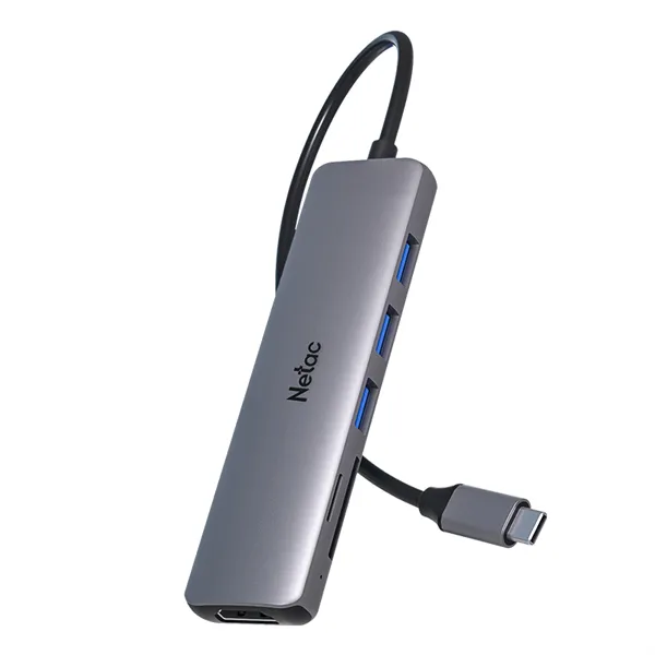 Netac Hub WF14, Type-C to USB3.0*3+HDMI+mSD/SD 2.0 (repl. NT08WF14-30GR)