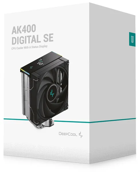 Кулер для процессора DEEPCOOL AK400 DIGITAL SE LGA1700/1200/115X/AM5/AM4 (18шт/кор, TDP 220W, PWM, Fan 120mm, 4 тепл. трубки, ARGB, черный) RET (R-AK400-BKADMN-GJD)