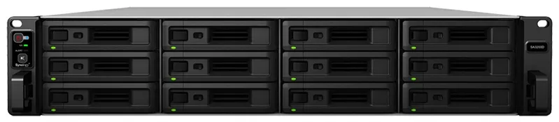 Система хранения данных Synology Rack 2U/12bay DualCont Array (QC2,4GhzCPU/8Gbupto64/2x1GbE+1x10GbERJ45(+1xExpSlot) per contr)NoHDD(upto12 2,5"/3,5"SASupto36with 2xRXD1219SAS),RAIDBasic,JBOD,0,1,5,6,10,F1/2xRPS/norail/1YW'