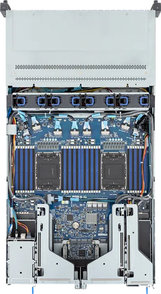 Шасси серверное Gigabyte Server Platform R283-S92 / 2U / 2xIntel (Gen 4/5) / 2xHS / 32xDIMM / 4xSFF NVMe/SATA/SAS + 20xSFF SATA/SAS + 2xSFFSATA/SAS / 2x1GbE / 2xOCP 3.0 / 6xFHHL + 2xLP / 2x2000W / Rails