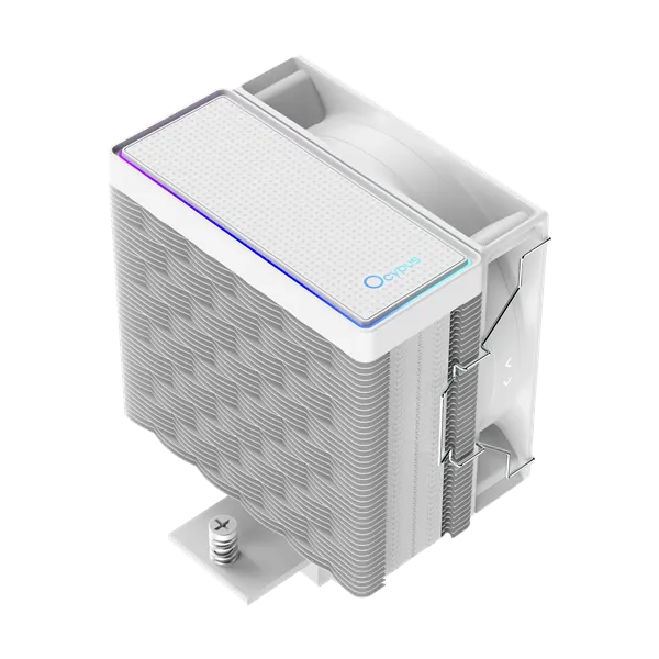 Ocypus Gamma A40 WH ARGB, 100mm ARGB FAN, Top ARGB Panel, 4 HEAT PIPES, 4-PIN PWM, 600-2400 RPM, 29DBA, HYDRO BEARING, LGA115X/1200/1700/18XX, AM4/AM5