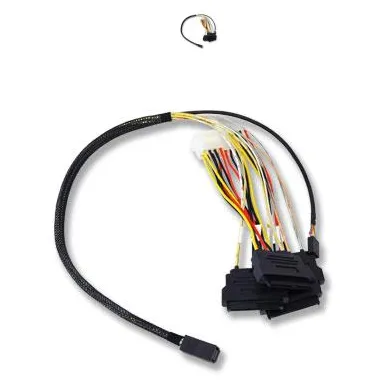 Кабель Cable, SFF-8643 - 4*SFF-8482, 1M (analog LSI00412 / L5-00222-00 / 2280100-R / ACD-SFF8643-SAS8482SB-10M / MD-6705049)