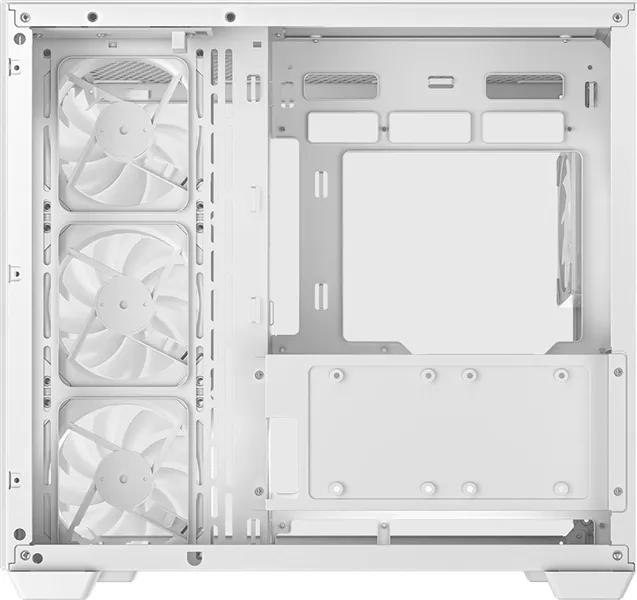Deepcool CG530 4F WH без БП, боковое окно (панорама), 3x120мм ARGB Reverce вентилятора на боковой стенке, 1x120мм ARGB вентилятор сзади, белый, ATX