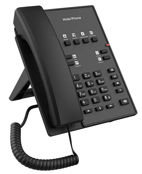 Fanvil 2 Wire Hotel Phone with RJ 11 Cost-effective Hote Phone HD Voice 8 DSS Keys PoE HD Voice PSU