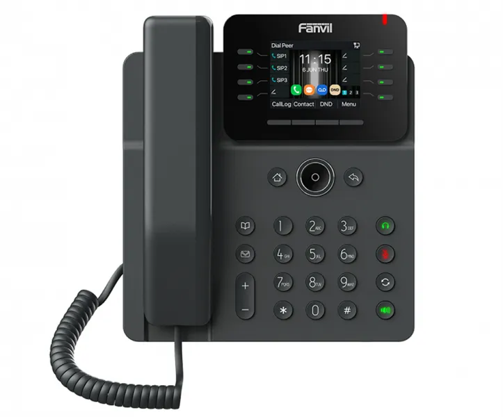SIP-Телефон Fanvil Enterprise Phone 6-Party Local Conference HD voice 6 SIP lines 2.8 Inch color screen Opus+IPV6 15 DSS Key  PSU