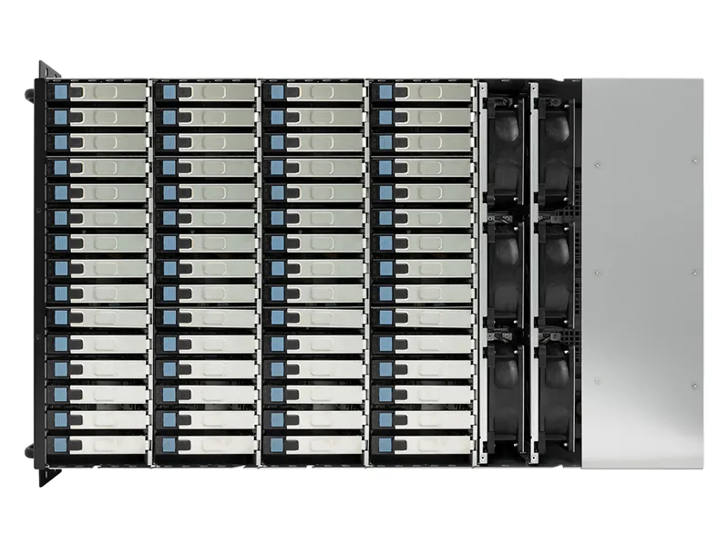 AIC 4U 60x 3.5” hot-swap bays, hot-swap JBOD with dual SAS 12G expander controller, dual BMC, tool-less HDD tray,1200W 1+1 hot-swap redundant 80+ Platinum, tool-less rail kit (35X series)