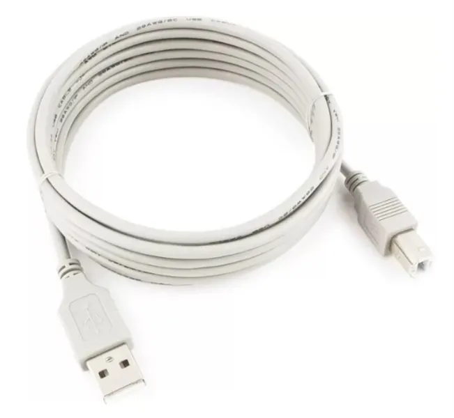 Кабель Cablexpert Кабель USB2.0, AM/BM, медь, Pro, 3м, серый, пакет
