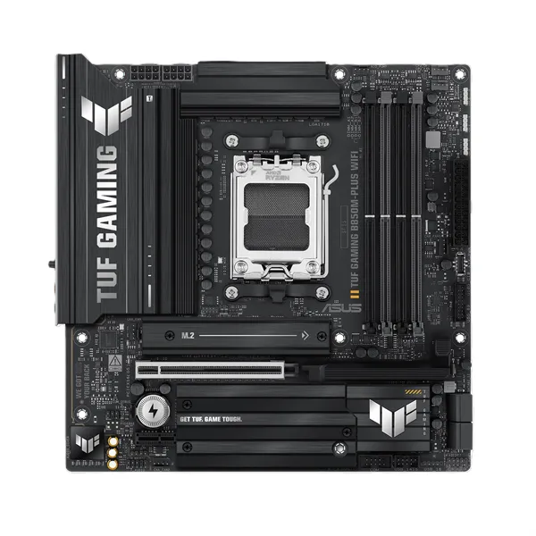 ASUS TUF GAMING B850M-PLUS WIFI, AM5, B850, 4*DDR5, 4*SATA, 3*M.2, 7*USB 3.2, 4*USB 2.0, Type-C, 2*PCIx16, 1*PCIx1, DP+HDMI, mATX; 90MB1IY0-M0EAY0