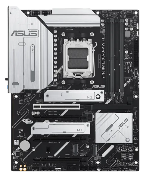 ASUS PRIME X870-P WIFI, AM5, X870, 4*DDR5,  2*SATA, 4*M.2, 4*USB 3.2, 2*USB 2.0, 2*Type-C, 5*PCIx16, HDMI, ATX; 90MB1IS0-M0EAY0