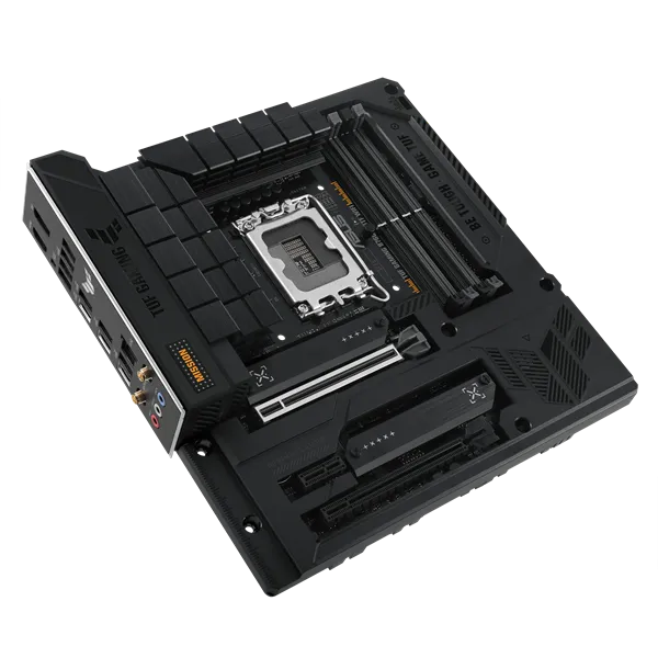 Материнская плата ASUS TUF GAMING B760M-BTF WIFI, LGA1700, B760, 4*DDR5, 4*SATA, 3*M.2, 5*USB 3.2, 4*USB 2.0, Type-C, 2*PCIx16, 1*PCIx1, DP+HDMI, mATX; 90MB1G50-M0EAY0