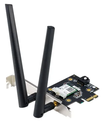 Адаптер ASUS PCE-AX3000 // WI-FI 802.11ax, 2402 + 574Mbps, PCI-E Adapter, 2 antenna ;90IG0610-MO0R10
