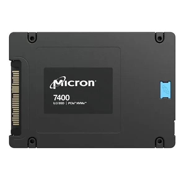 Micron 7400 MAX 3.2TB NVMe U.3 (15mm) PCIe NVMe Gen4 1x4 (v1.4) R6600/W3500MB/s 3D TLC MTTF 2М 800K/347K IOPS SSD Enterprise Solid State Drive, 1 year, OEM