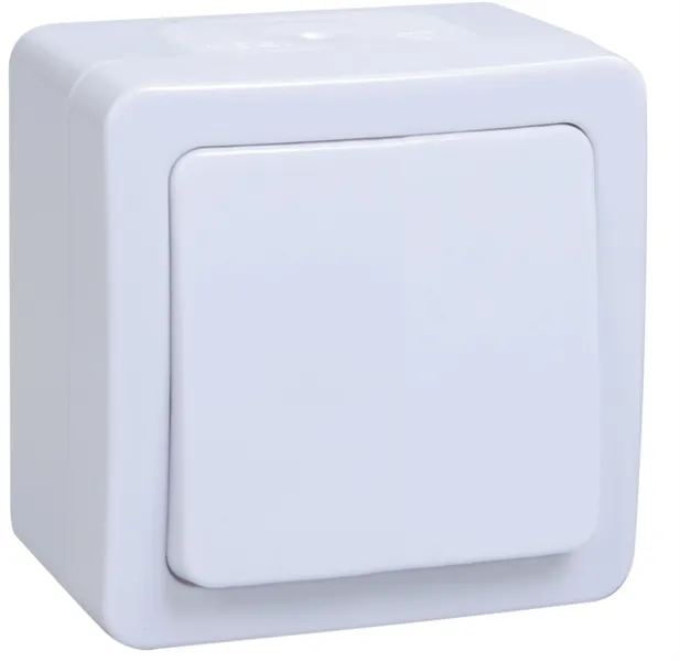 Выключатель IEK Гермес Plus откр. 1кл. IP54 белый (упак.:1шт) (EVMP10-K01-10-54-EC)