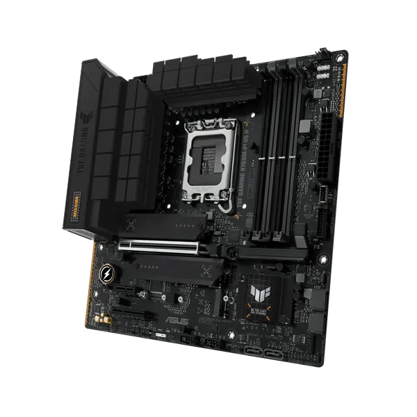 Материнская плата ASUS TUF TUF GAMING B760M-PLUS II, LGA1700, B760, 4*DDR5, HDMI+DP, 4xSATA3 + RAID, M2, Audio, Gb LAN, USB 3.2, USB 2.0, mATX; 90MB1HD0-M0EAY0