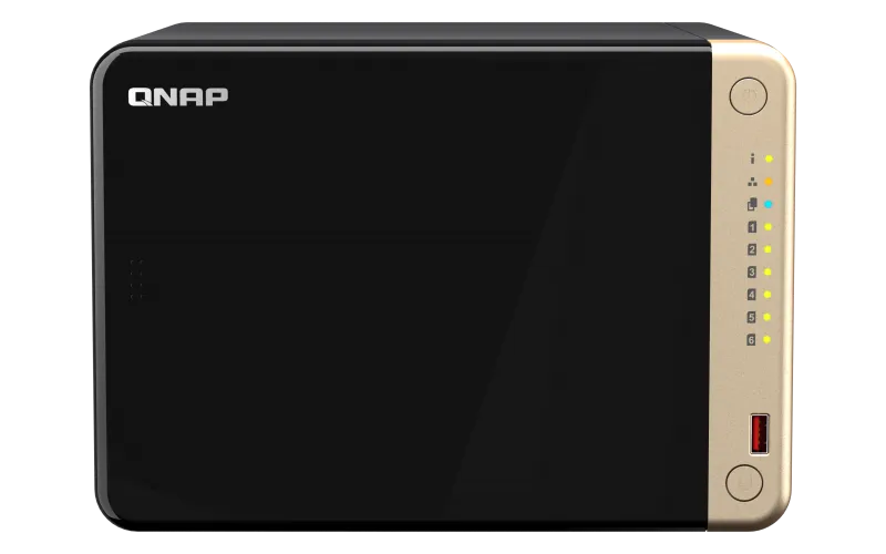 Сетевое хранилище NAS Qnap Original TS-664-8G 6-bay настольный Celeron N5095