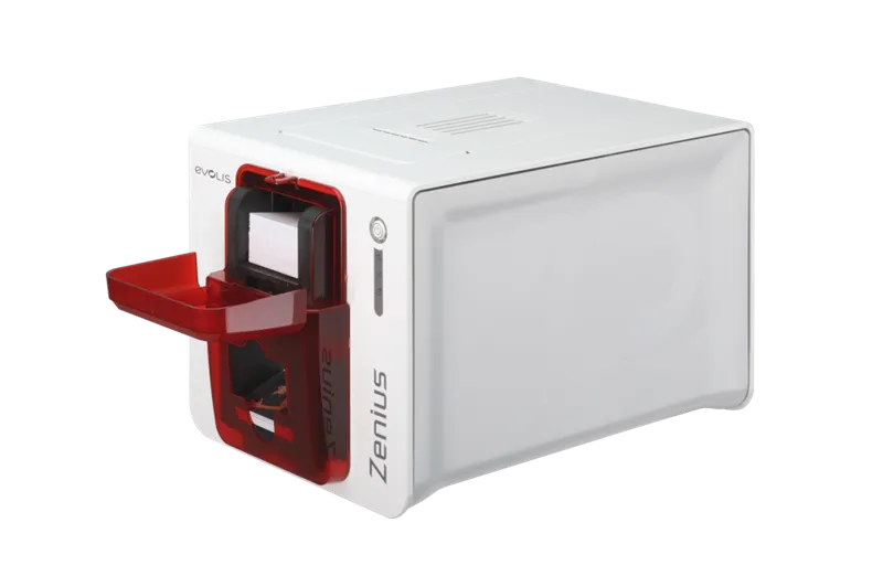 Evolis Zenius Classic Fire Red ONE SIDE. without option, USB, Cardpresso XXS Lite (ZN1U0000RS)