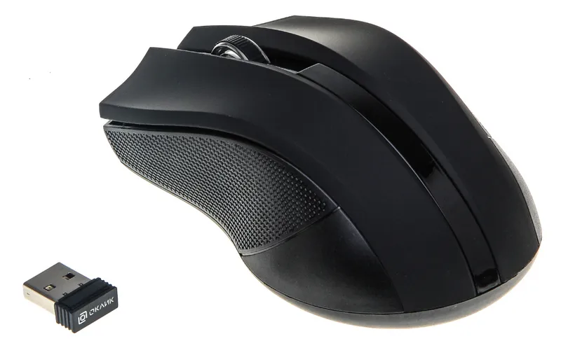 Мышь Оклик 615MW черный оптическая (1200dpi) беспроводная USB для ноутбука (3but)