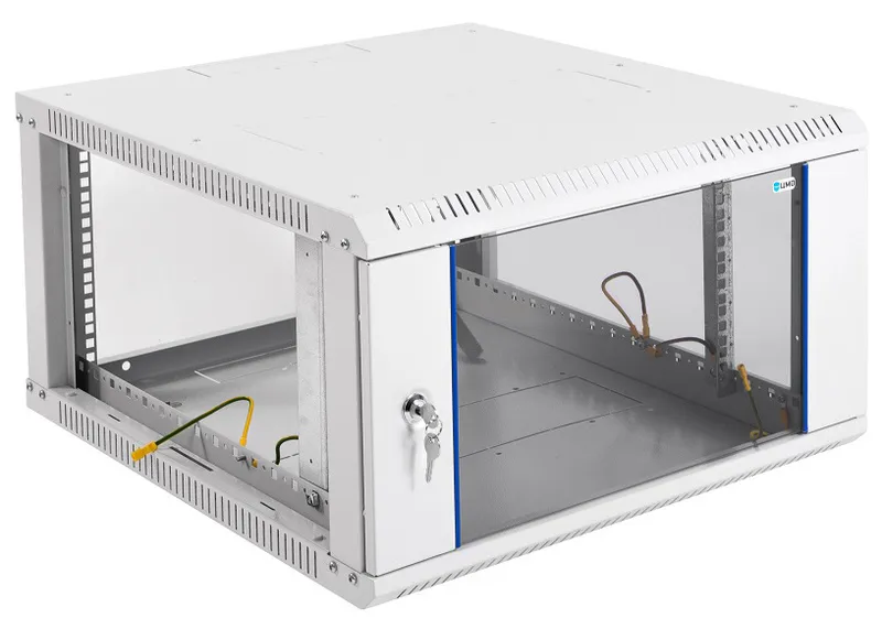 Шкаф коммутационный ЦМО ШРН-Эконом (ШРН-Э-6.500-9005) настенный 6U 600x520мм пер.дв.стекл 75кг черный 470мм 14.94кг 180град. 342мм