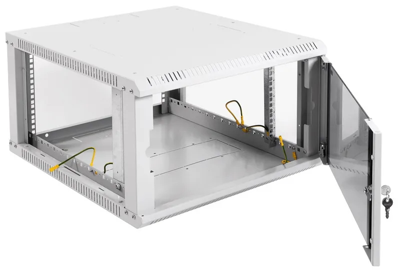 Шкаф коммутационный ЦМО ШРН-Эконом (ШРН-Э-6.500-9005) настенный 6U 600x520мм пер.дв.стекл 75кг черный 470мм 14.94кг 180град. 342мм