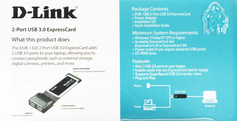 Адаптер для ноутбука D-Link DUB-1320 черный