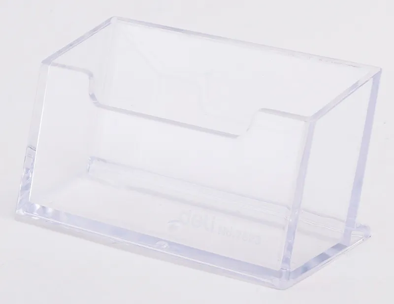 Подставка Deli E7623 для визиток 100х38х82мм прозрачный